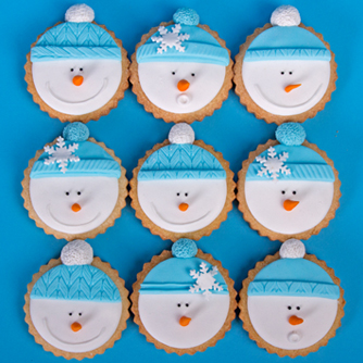 Sablés bonhomme de neige aux épices de Noël