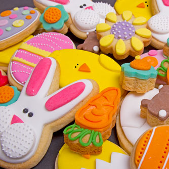 Assortiment de petits biscuits de Pâques